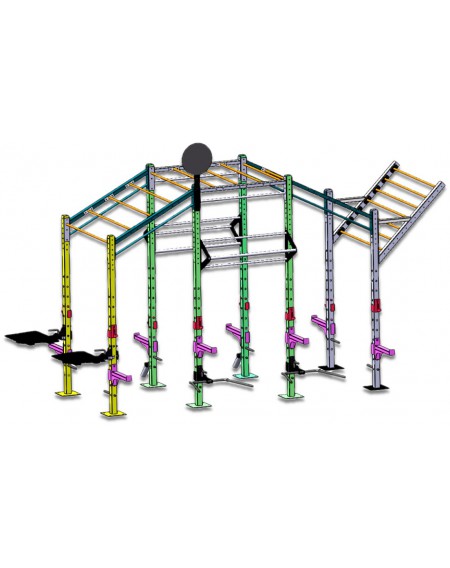  Climbing ladder power rack machine   